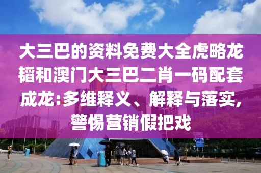 大三巴的资料免费大全虎略龙韬和澳门大三巴二肖一码配套成龙:多维释义、解释与落实,警惕营销假把戏